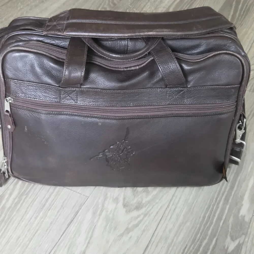 Canyon Outback Leather Goods Briefcase Brown messenger-style hand-assembled